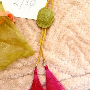 Pink and Green Bolo Necklace